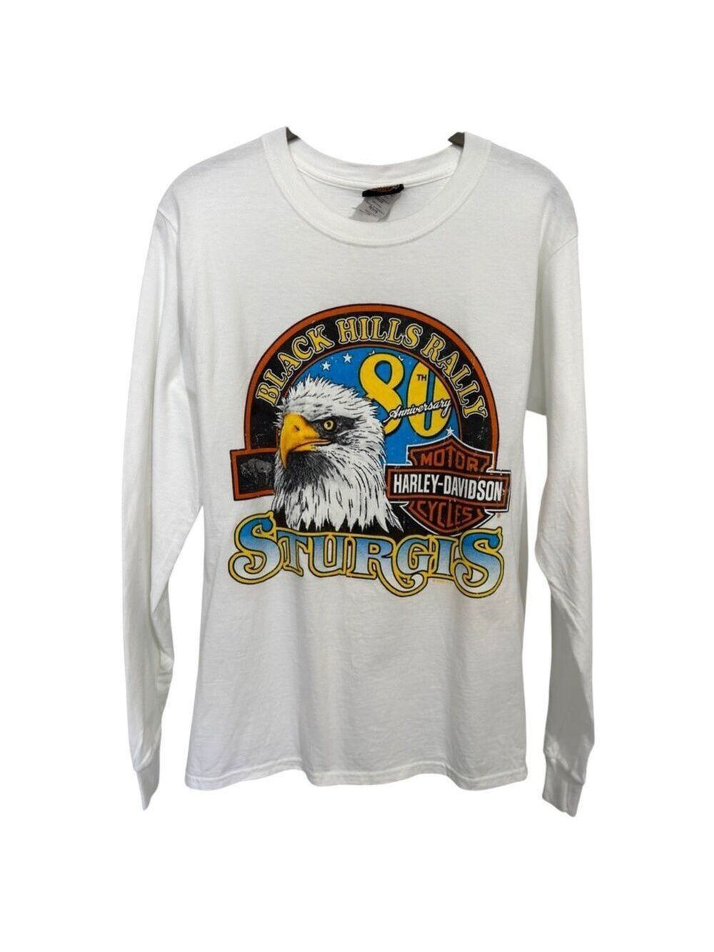 HD Sturgis 2020 Long Sleeve Mens T Shirt Black Hills Rally 80th Anniversary Sz S